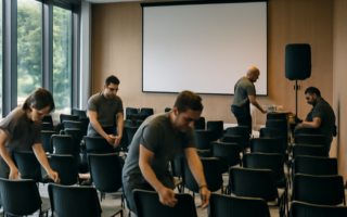 Eventos internos sem improviso: como a equipe de suporte sustenta workshops e reuniões em empresas em crescimento